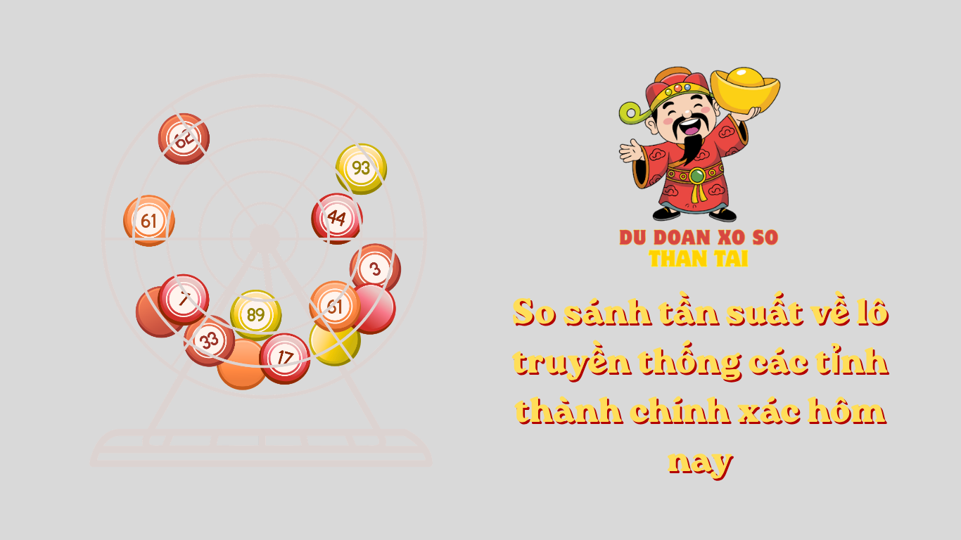 So sánh tần suất về lô truyền thống các tỉnh thành chính xác hôm nay